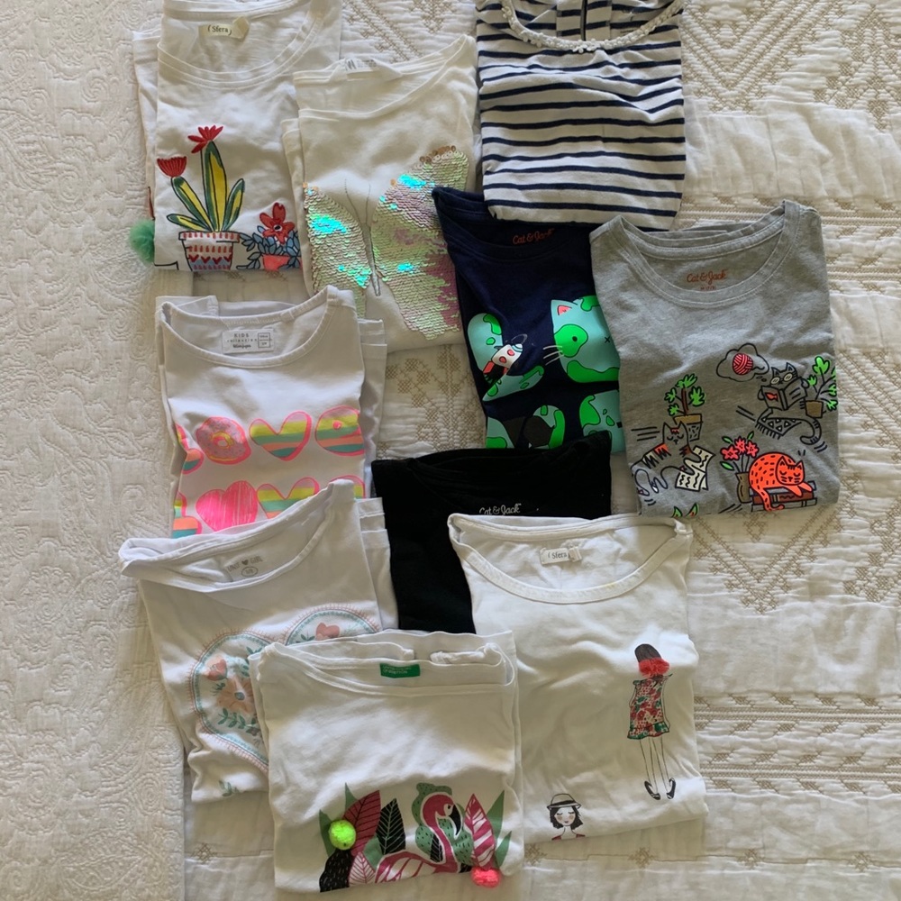 9 tShirts for girl. ALL OF THEM TOGETHER $25